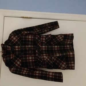 NWOT! Rothschild Kids Plaid Hooded Coat Size 7/8. Clean inside and out.